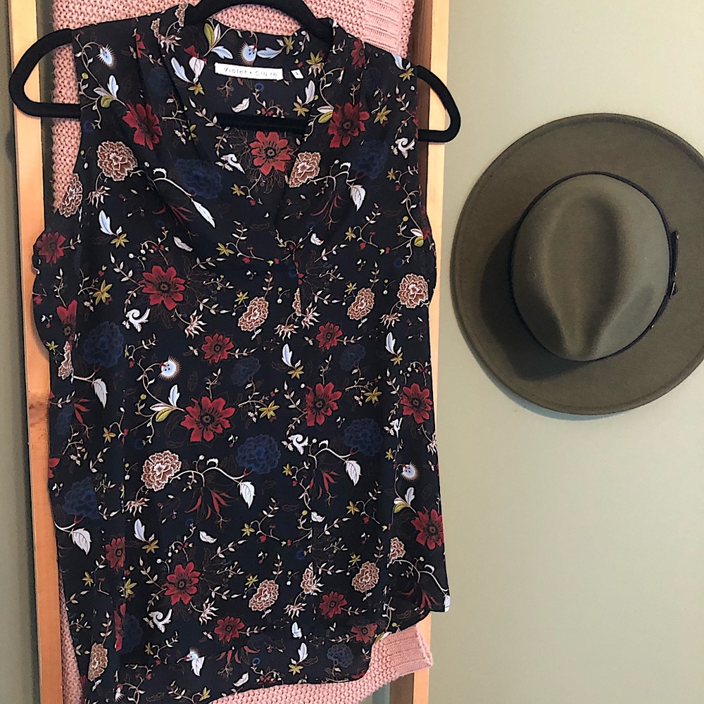 Black Floral Blouse